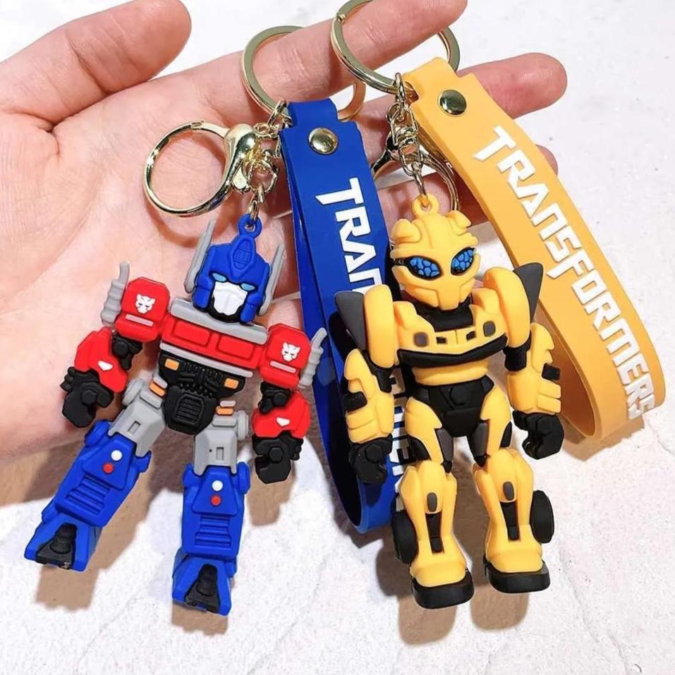 Transformers 3D Silicon Keychains With Bagcharm And Strap (Choose from Drop Down Menu)