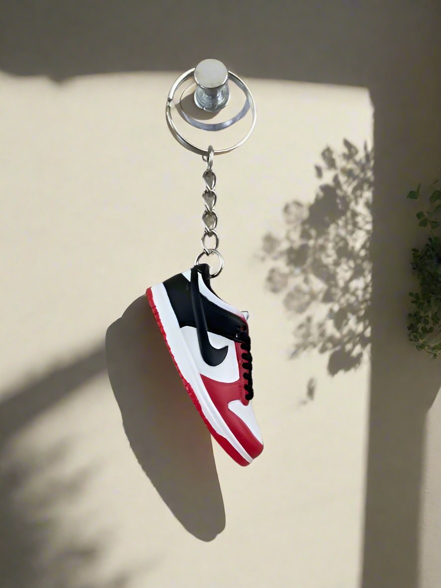 3D Sneaker Keychain - Red Black