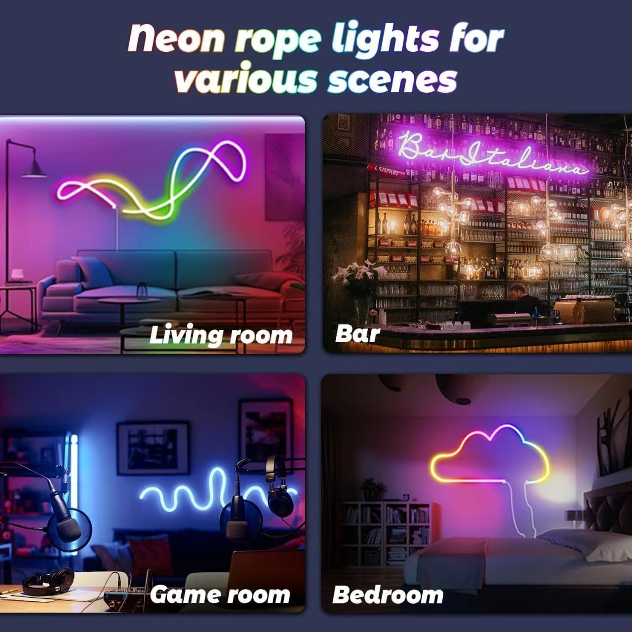 Neon RGB Rope Magic Light - 5 Meters with Remote and APP control.