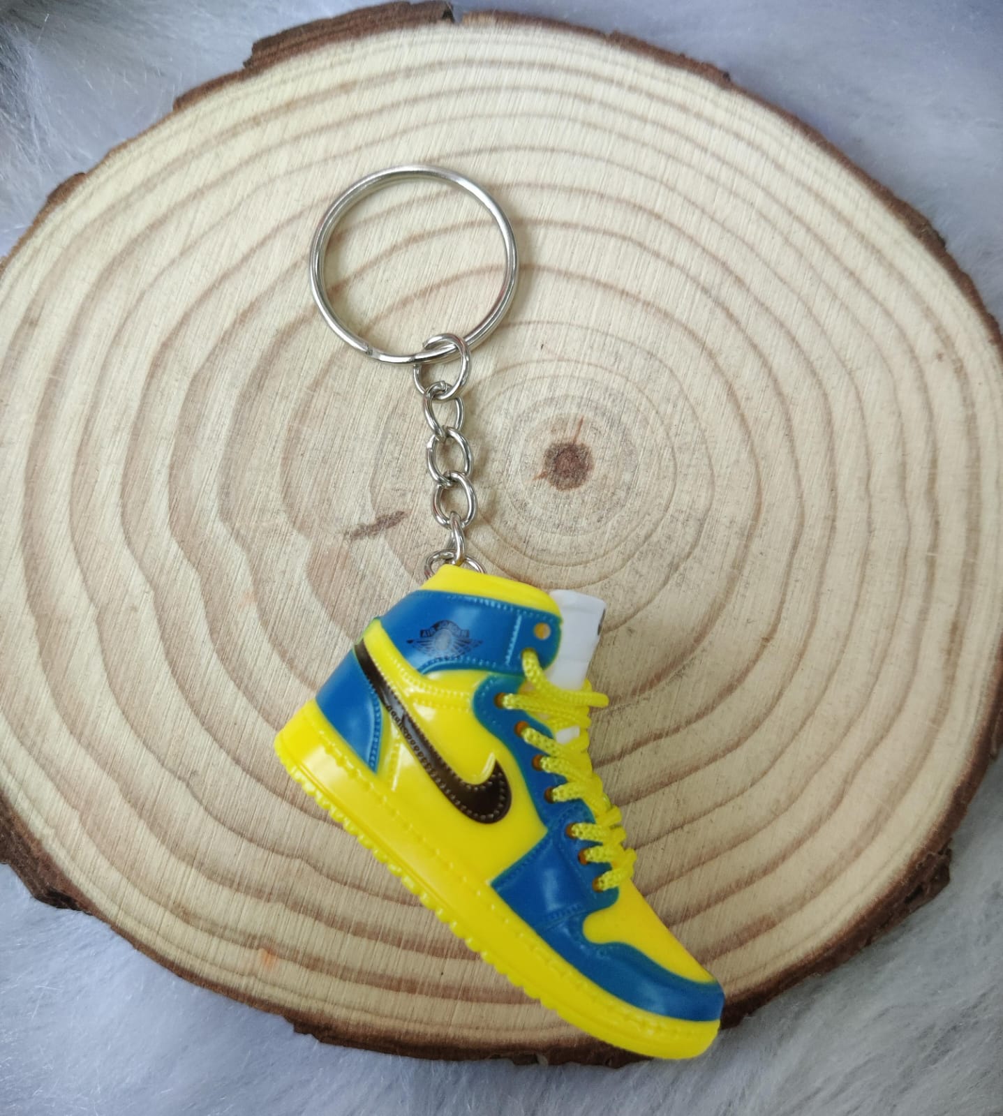 3D Sneaker Keychain - Yellow Blue