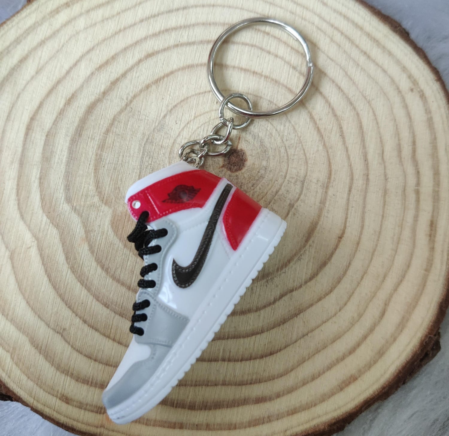 3D Sneaker Keychain - Grey Red