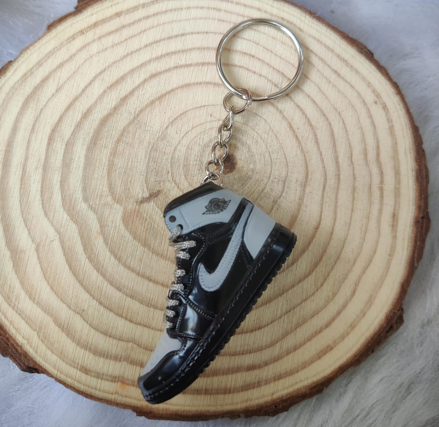 3D Sneaker Keychain - Grey Black