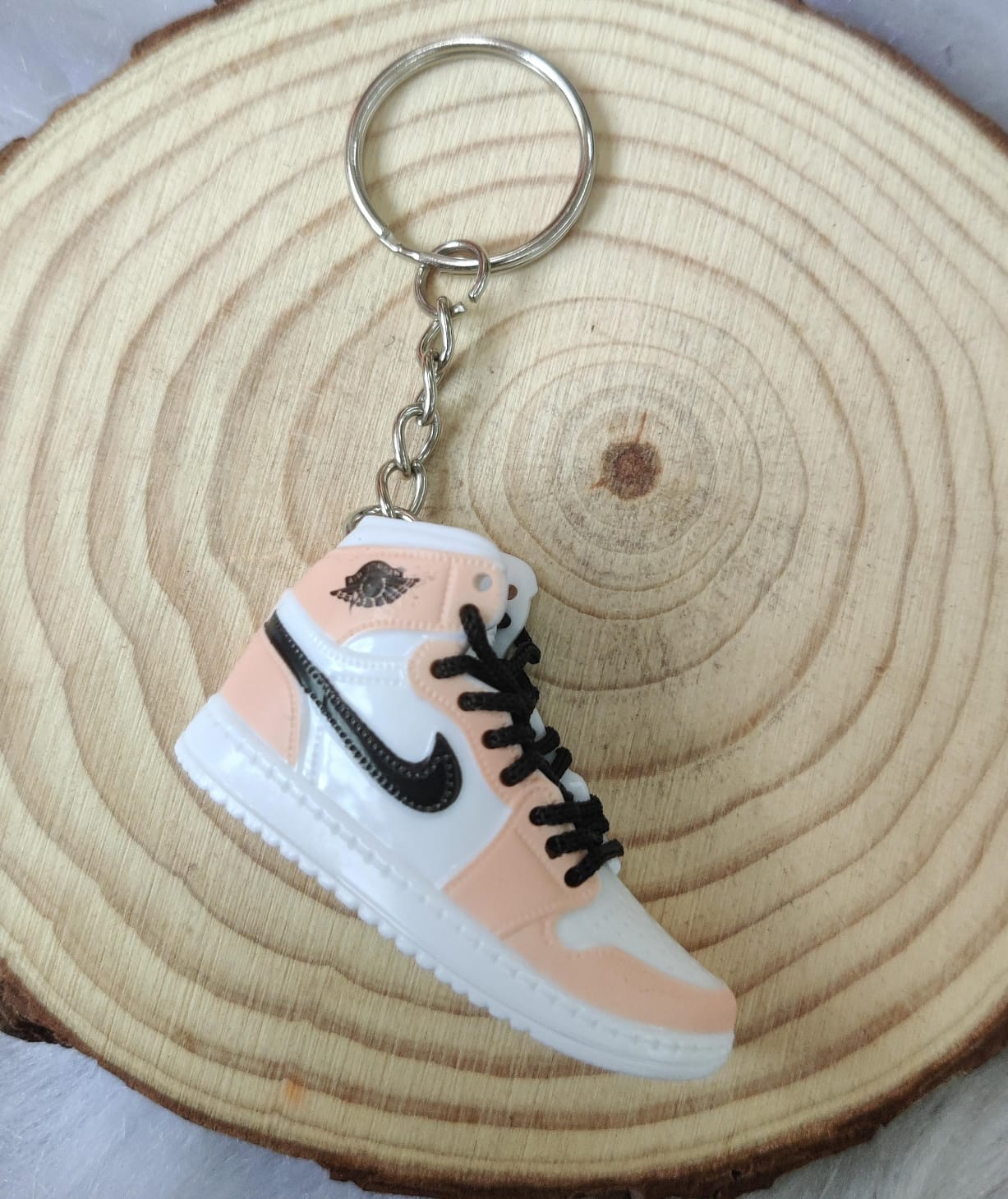 3D Sneaker Keychain - Cream