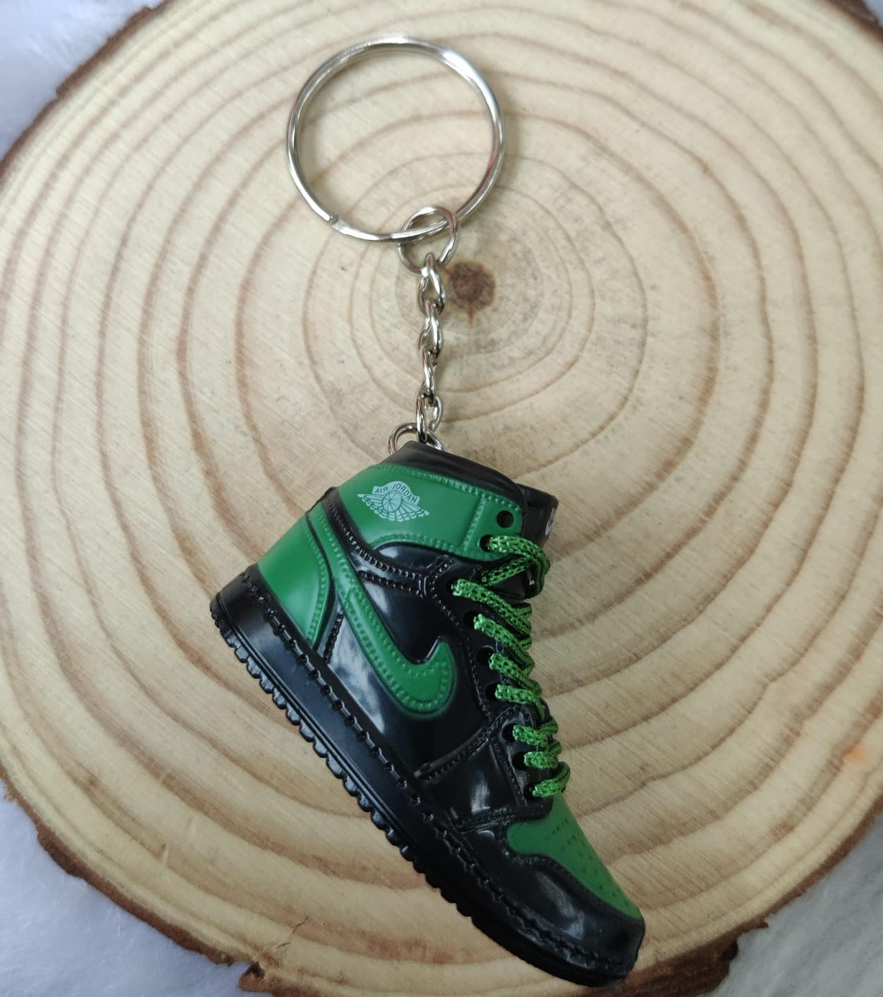 3D Sneaker Keychain - Green Black