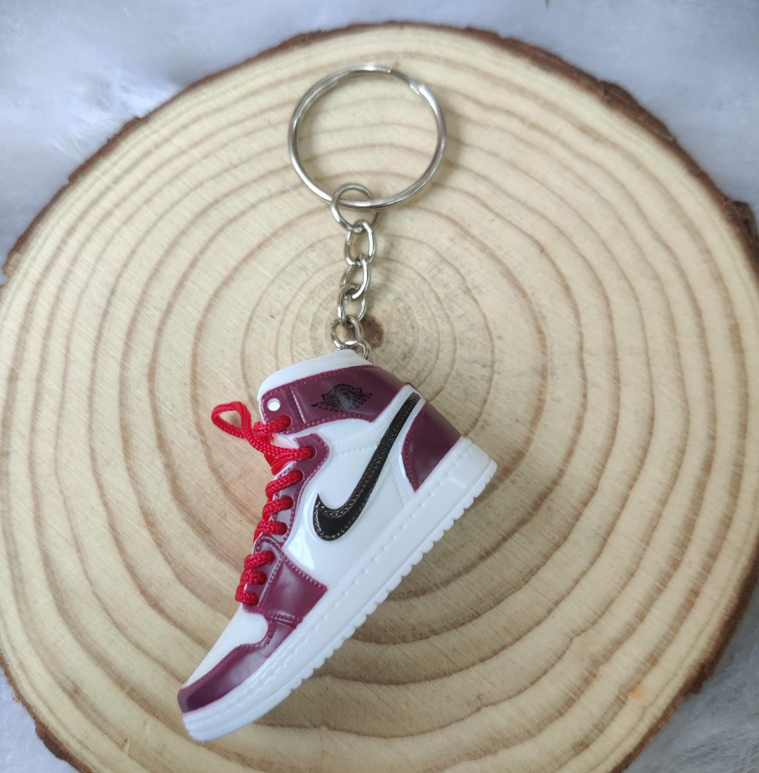 3D Sneaker Keychain - Maroon