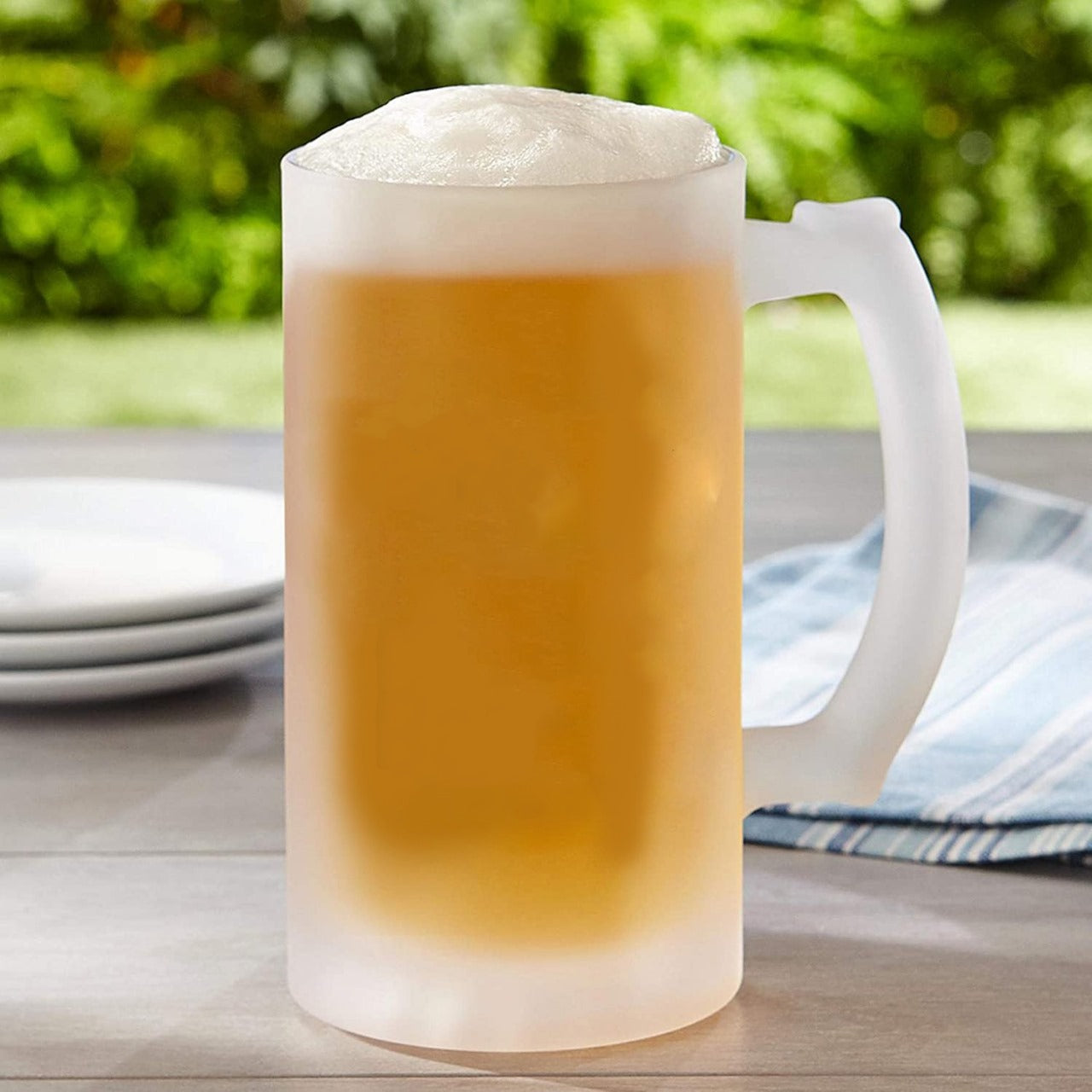 Personalised Frosted Glass Beer Mug - No COD Allowed On This Product - Prepaid Orders Only