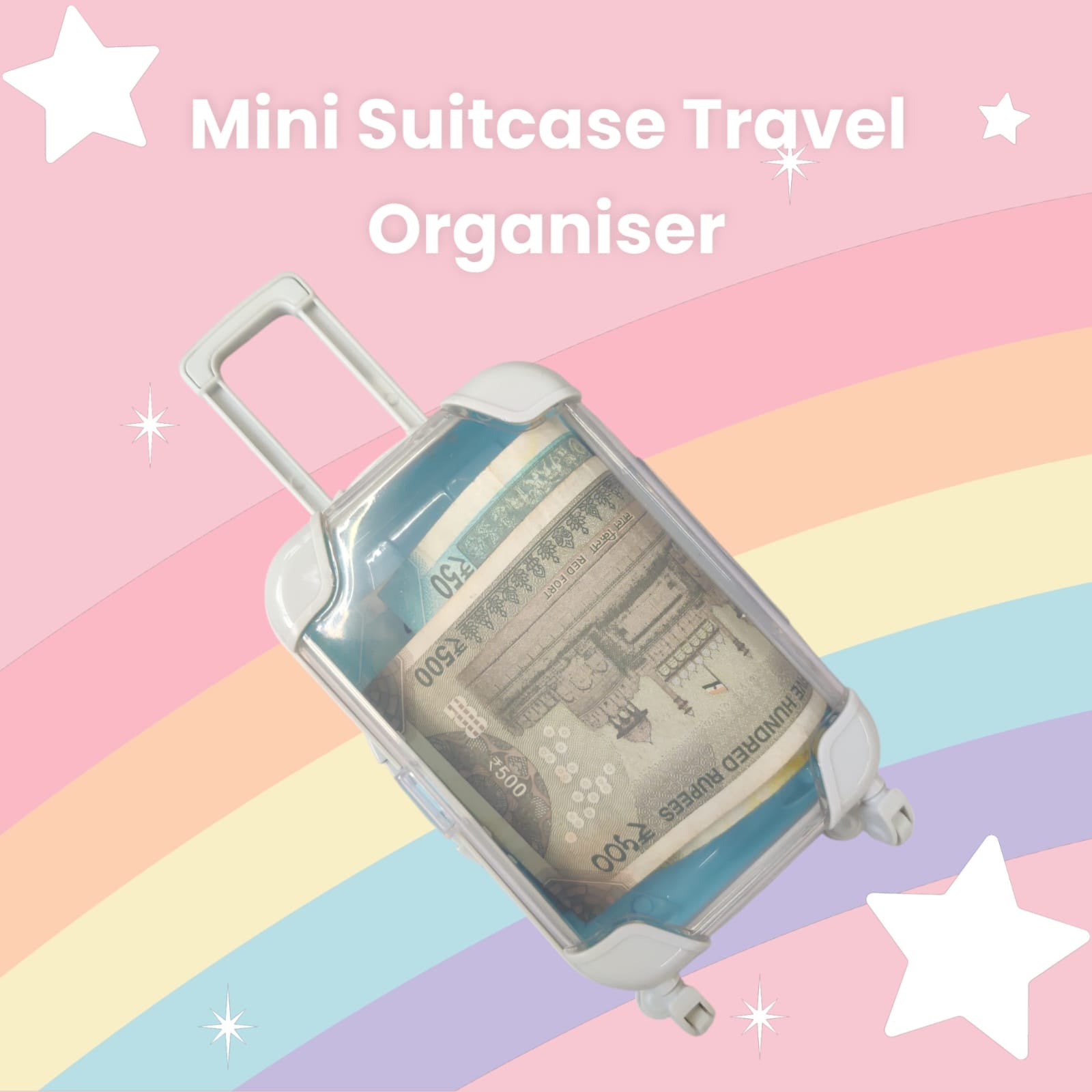 Aesthetic Mini Suitcase Trolley Organizers - Quirky Storage Box (Select From Drop Down Menu)