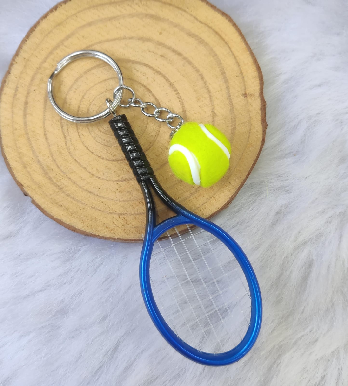 2 -In-1 Tennis Metal Keychain (Choose From Drop Down)