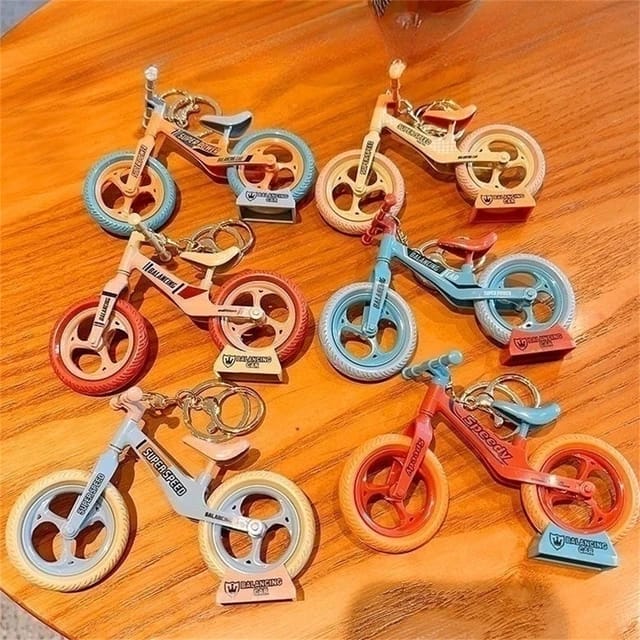 Bicycle Keychain With Bagcharm (Select From Drop Down)