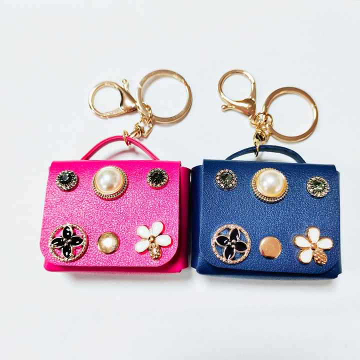 Cute Handbag Keychain With Bagcharm (Select From Drop Down Menu)