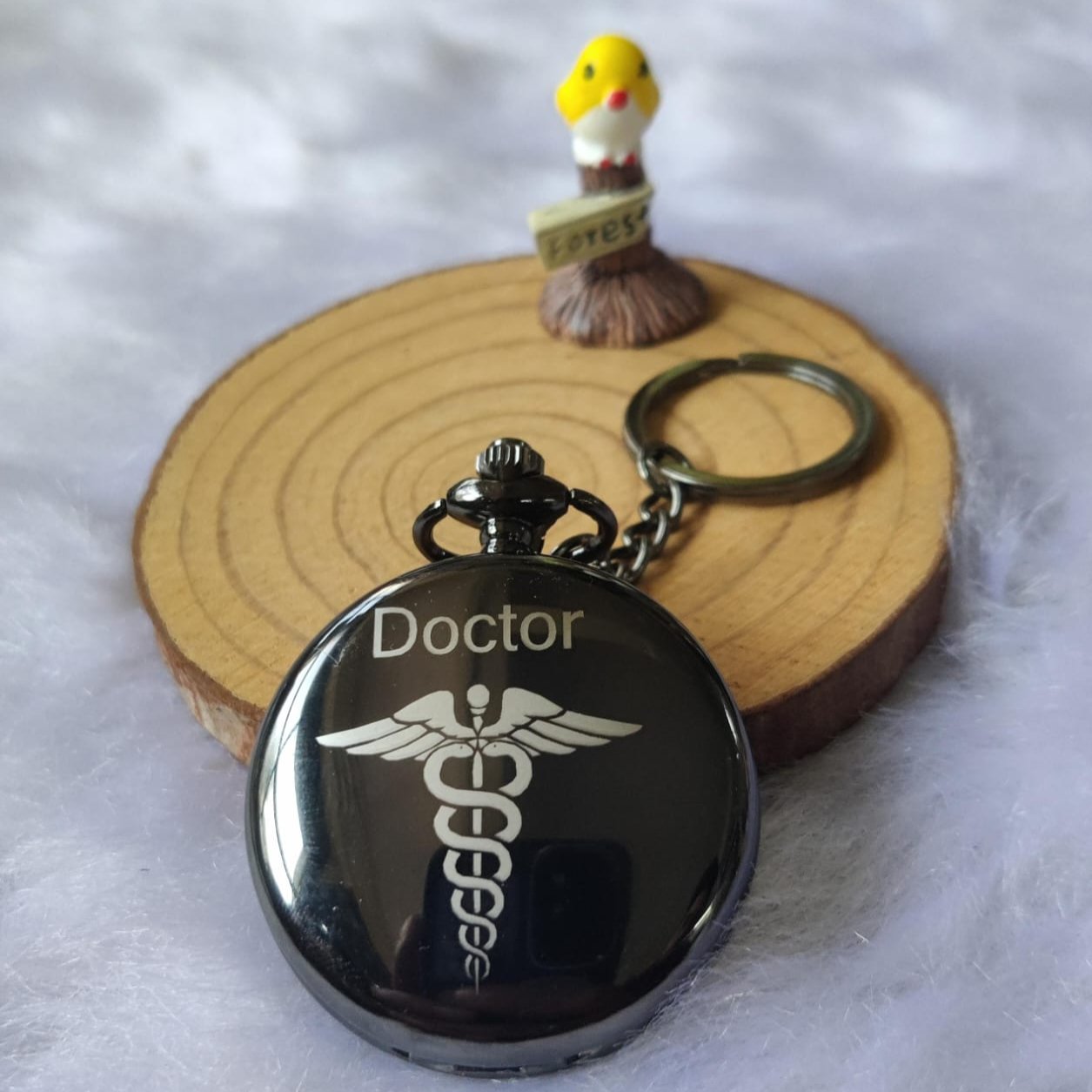 Doctor Pocket Watch Keychain