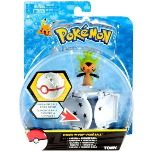 Pokemon Chespin Throw N Pokeball Collectable Figure ( No Return and No Replacement as its Seal Packed)