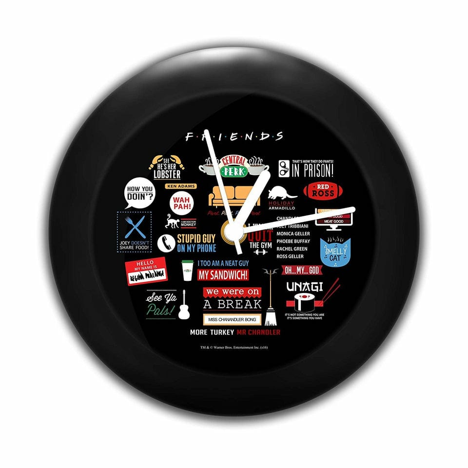 Friends Infograpic Table Clock