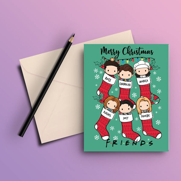 Merry Christmas From Friends Greeting Card