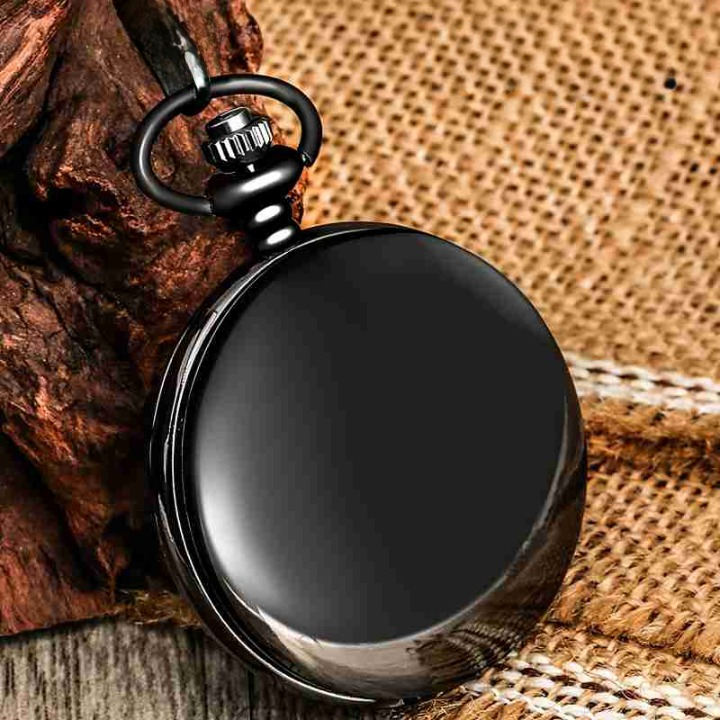 Black Pocket Watch Keychain