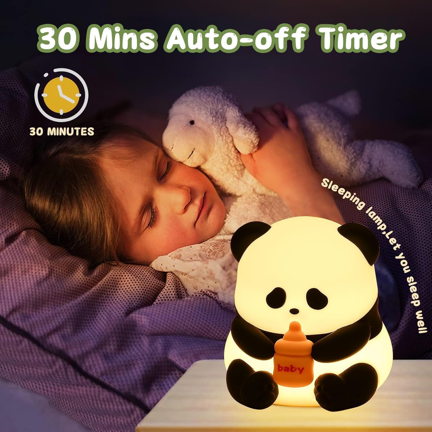 Panda Colour- Changing 3D Silicon Lamp - USB Chargeable