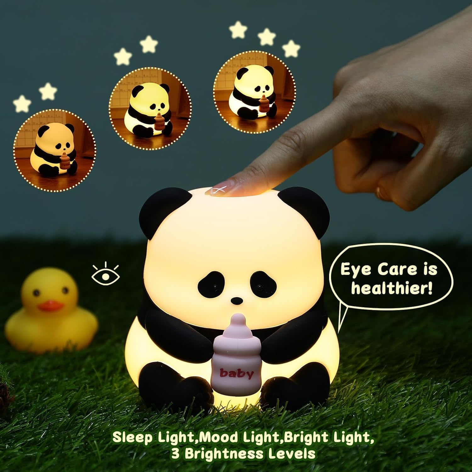 Panda Colour- Changing 3D Silicon Lamp - USB Chargeable