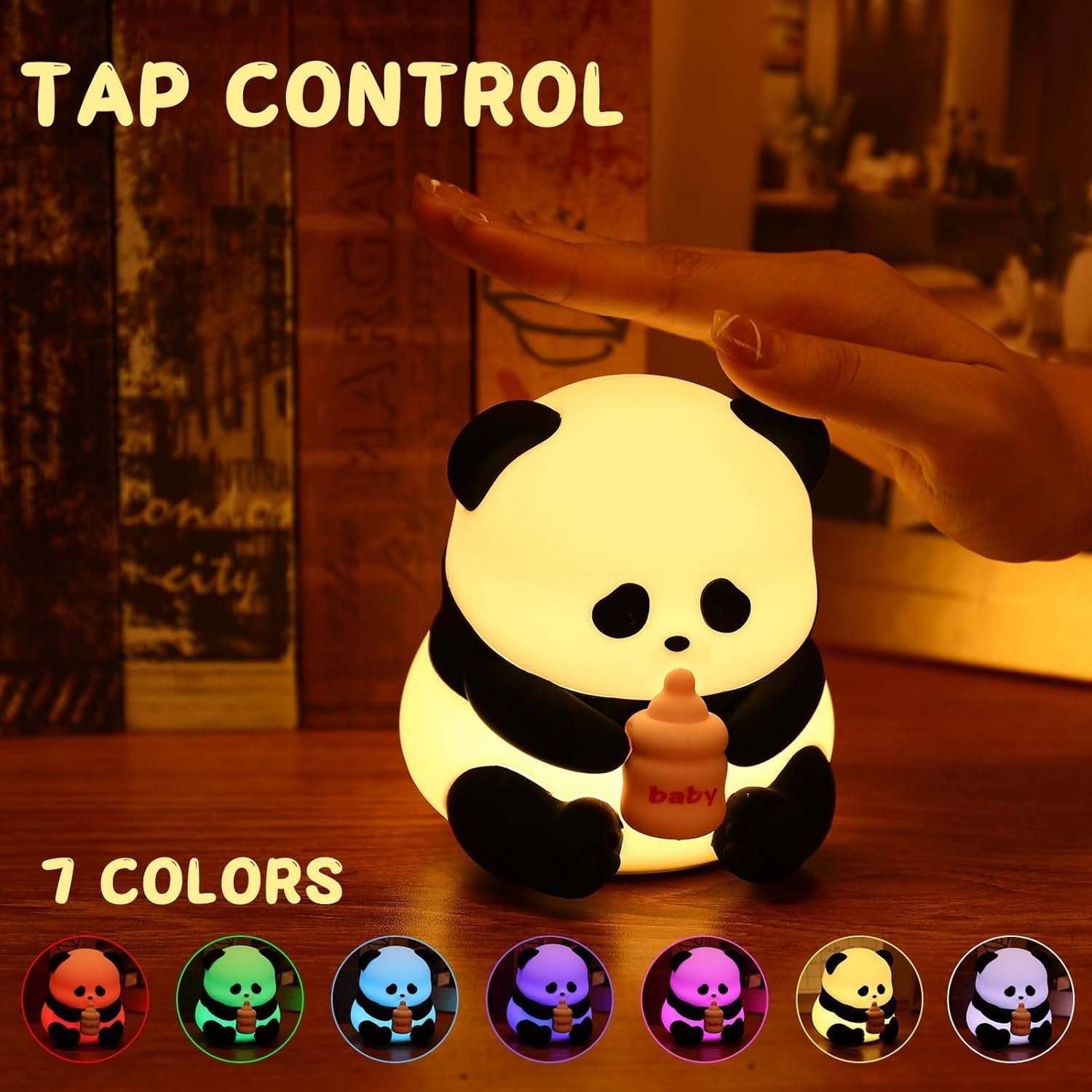 Panda Colour- Changing 3D Silicon Lamp - USB Chargeable