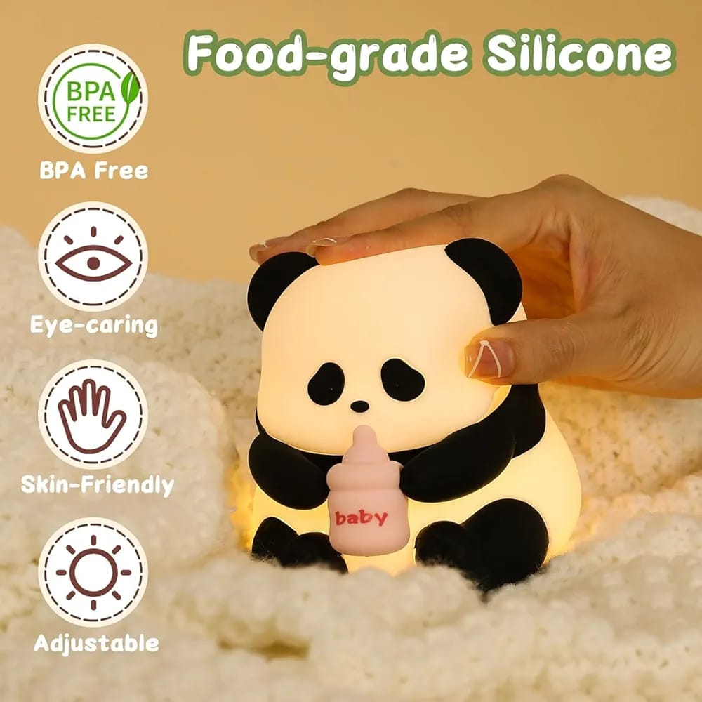 Panda Colour- Changing 3D Silicon Lamp - USB Chargeable