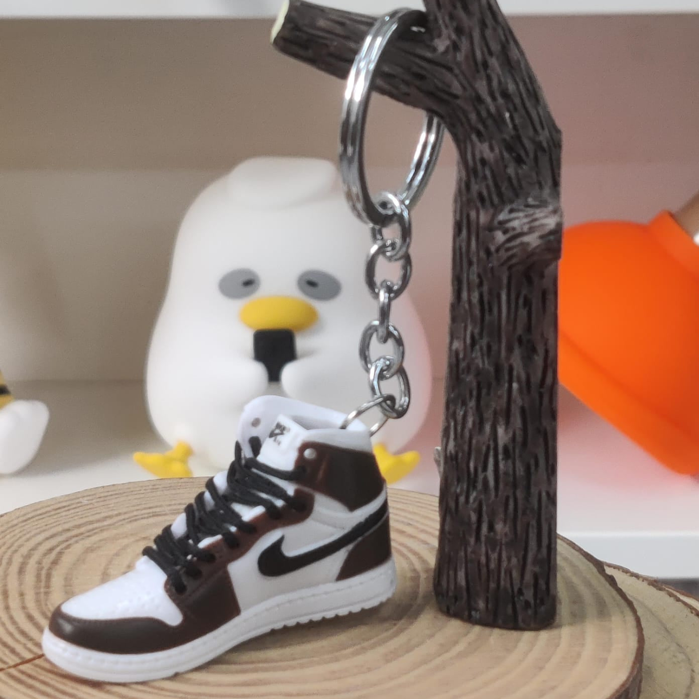 Brown Sneakers Miniature Keychain