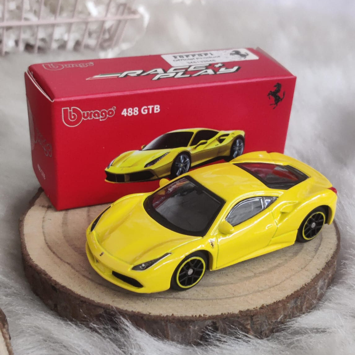 Official Bburago 488 GTB - 1 : 64 Diecast Scale Model