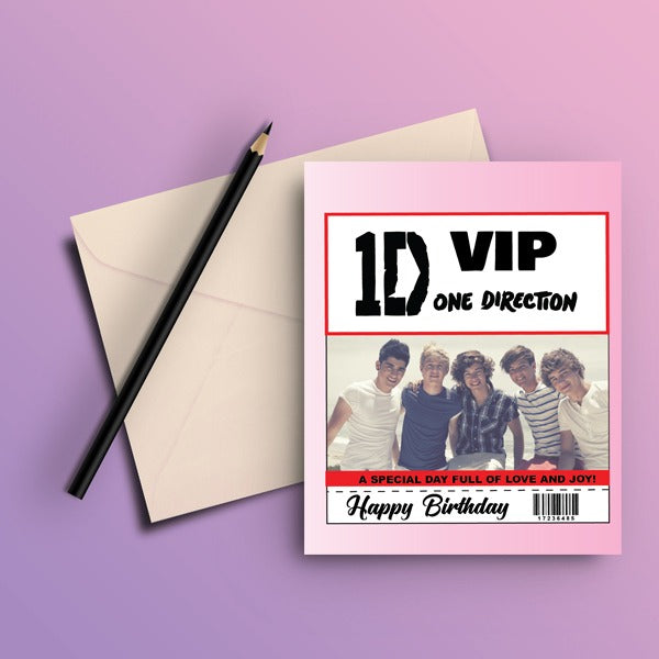 One Direction Happy Birthday Greeting Card