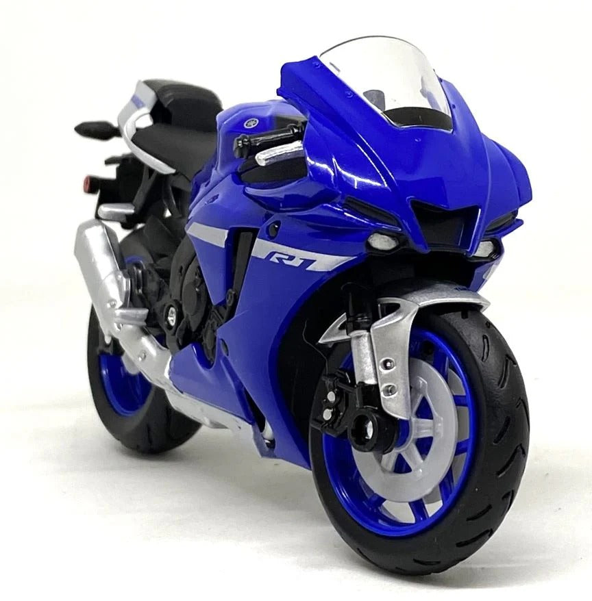 Maisto - 1 : 18 Diecast Scale Model - Yamaha YZF-R1 2021 (Blue) Official Licensed Product