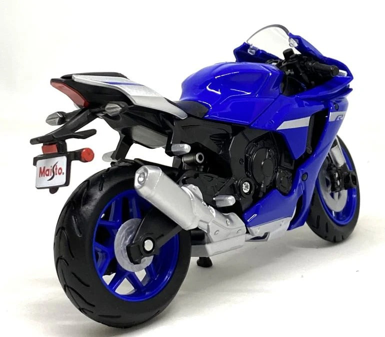 Maisto - 1 : 18 Diecast Scale Model - Yamaha YZF-R1 2021 (Blue) Official Licensed Product