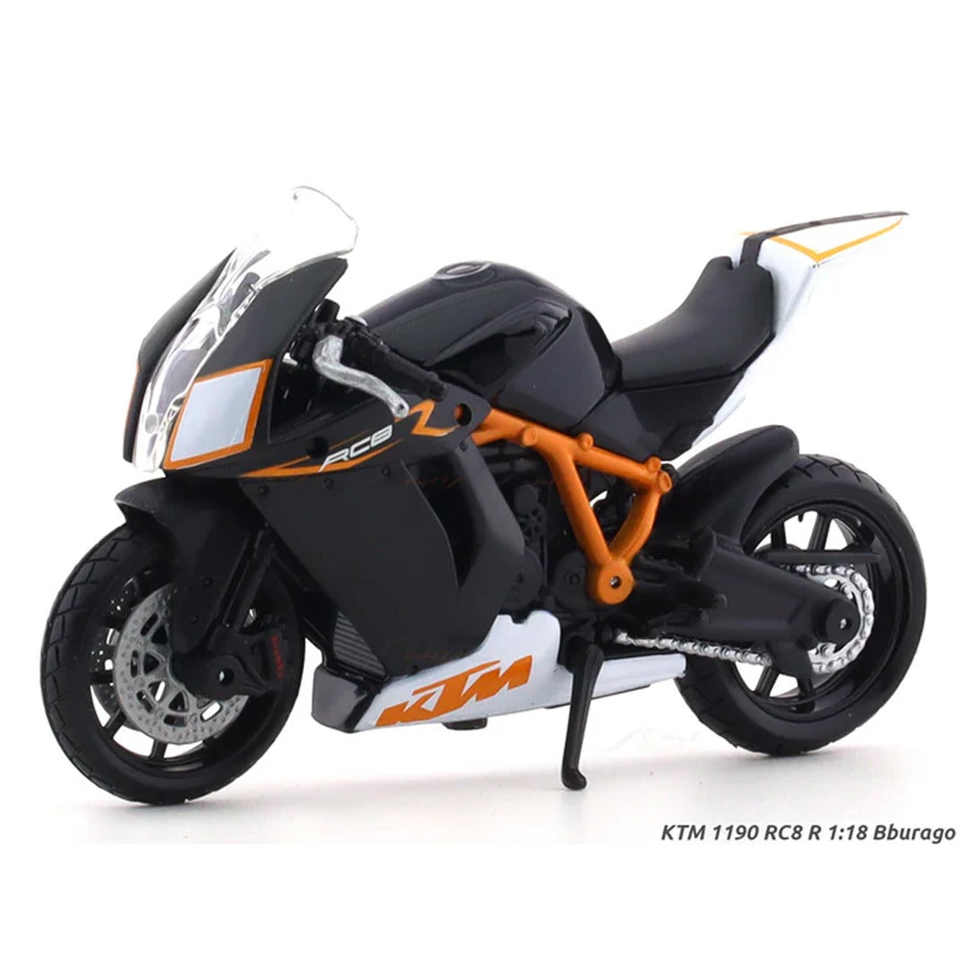 Bburago - 1 : 18 Diecast Scale Model - KTM 1190 RC8 R Official Licensed Product