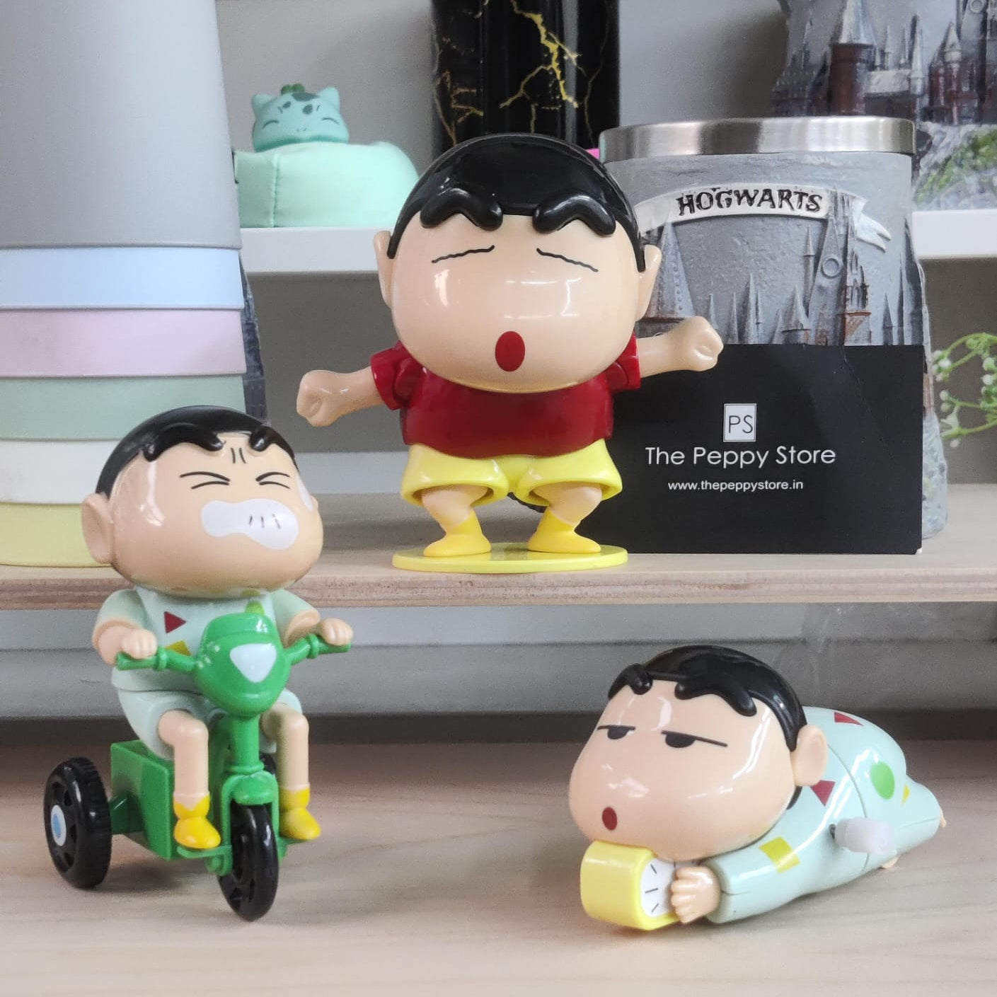 Cute Shinchan Movable Toy Figures (Set Of 3)