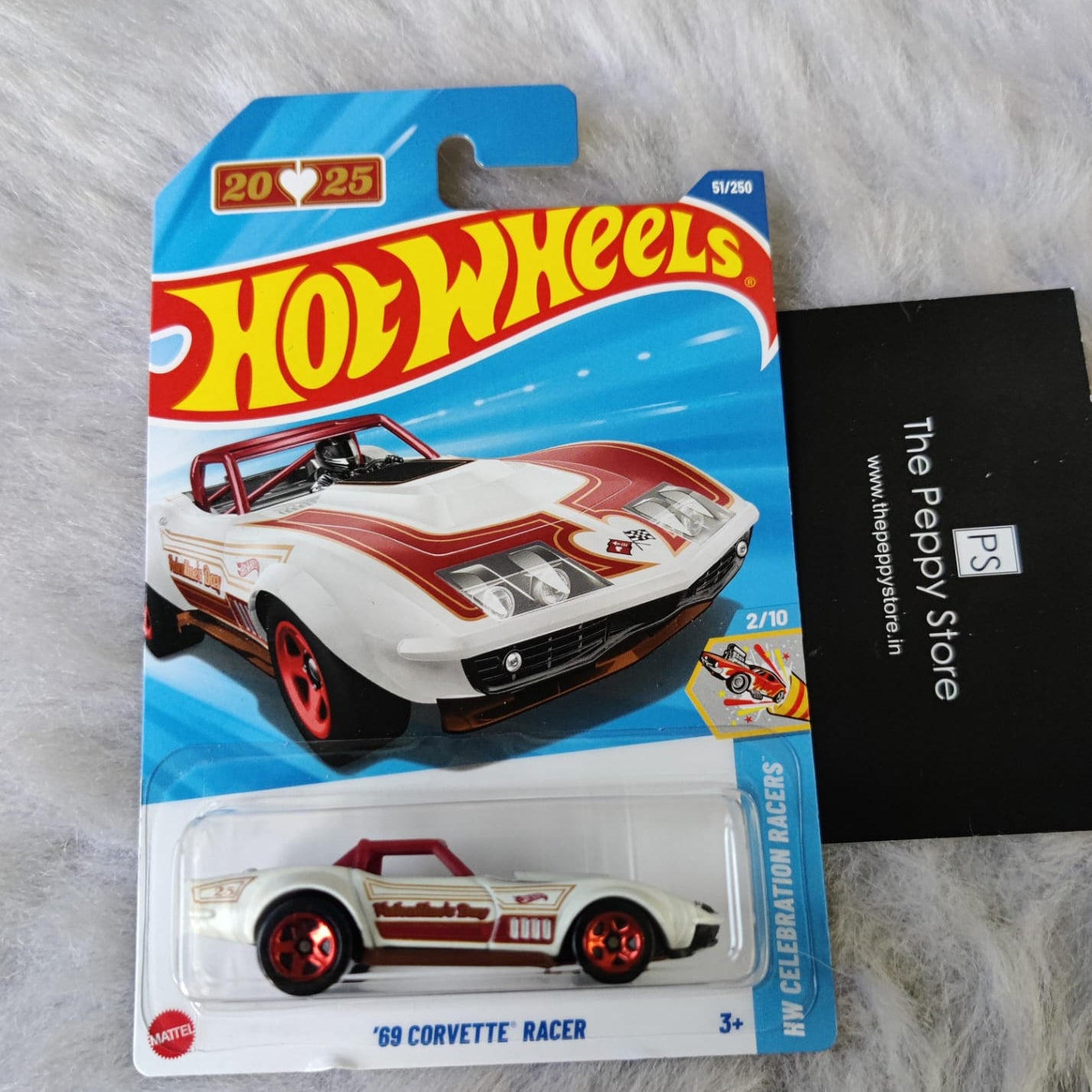 Imported 69 Corvette Racer Hot Wheels vehicle Exclusive Collection 2025 C and D Case- The Peppy Store