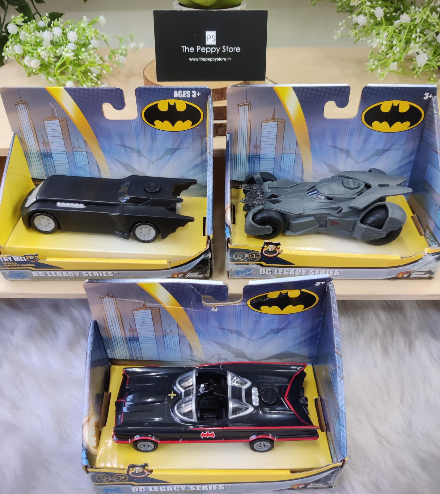 DC Legacy Series Batmobile Die Cast Metal Car Model With Lights And Realistic Sound (Select From Drop Down Menu)