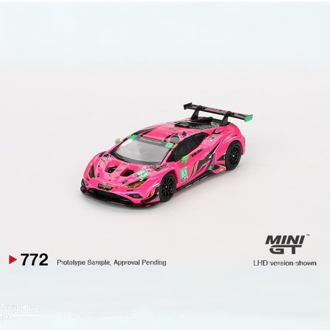 Mini GT Lamborghini Huracán GT3 EVO2 #83 Iron Dames 2023 IMSA Daytona 24 Hrs Iron Dames