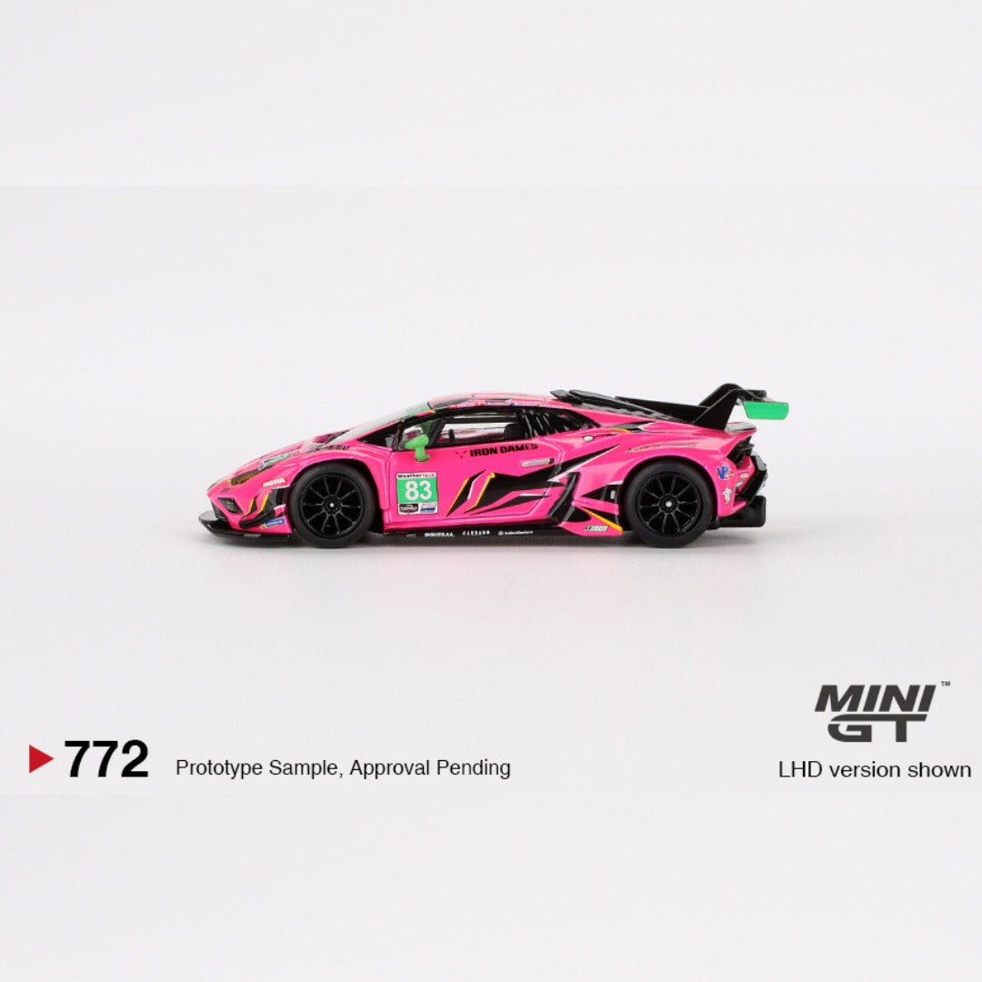 Mini GT Lamborghini Huracán GT3 EVO2 #83 Iron Dames 2023 IMSA Daytona 24 Hrs Iron Dames