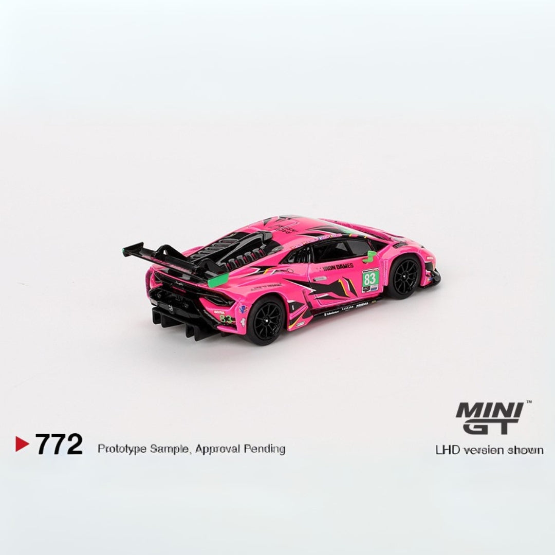 Mini GT Lamborghini Huracán GT3 EVO2 #83 Iron Dames 2023 IMSA Daytona 24 Hrs Iron Dames