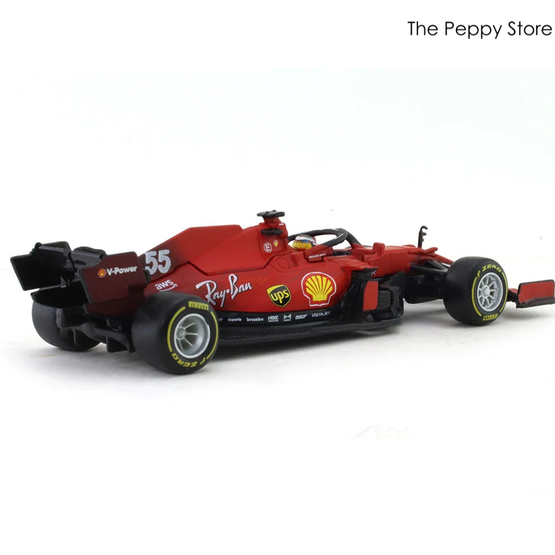 Bburago - 1/43 Diecast Scale Model 2021 Ferrari SF21 #55 Carlos Sainz