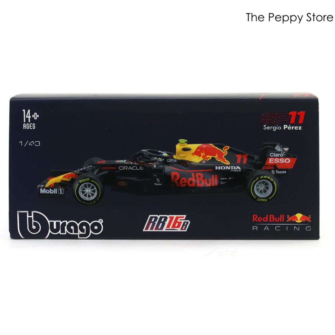 Bburago - 1/43 Diecast Scale Model 2021 RedBull racing RB16B #11 Sergio Perez SP11