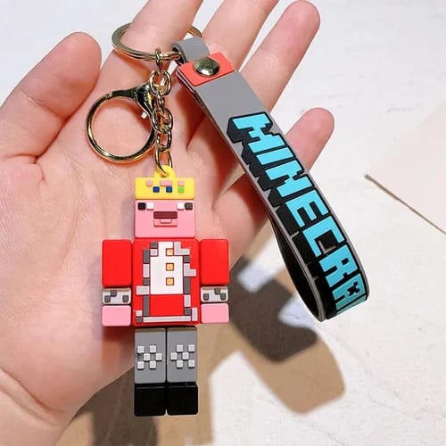 Game 3D Silicon Keychain With Bagcharm and Strap (Select From Drop Down Menu)