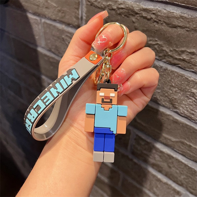 Game 3D Silicon Keychain With Bagcharm and Strap (Select From Drop Down Menu)