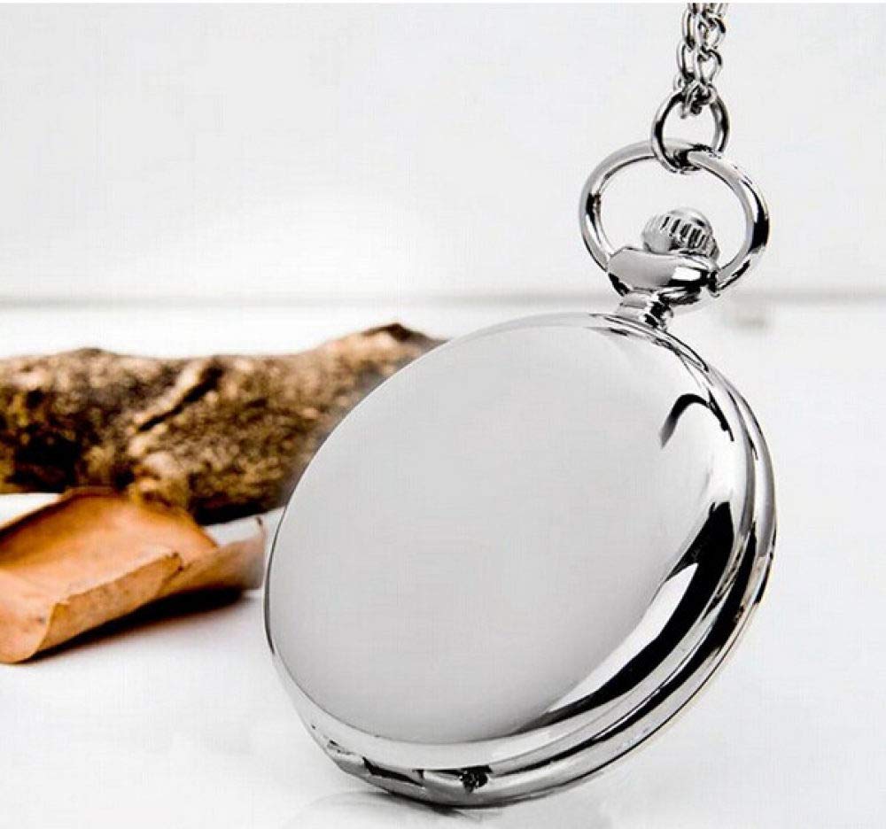 Antique Steel-Polished Pocket Watch Keychain