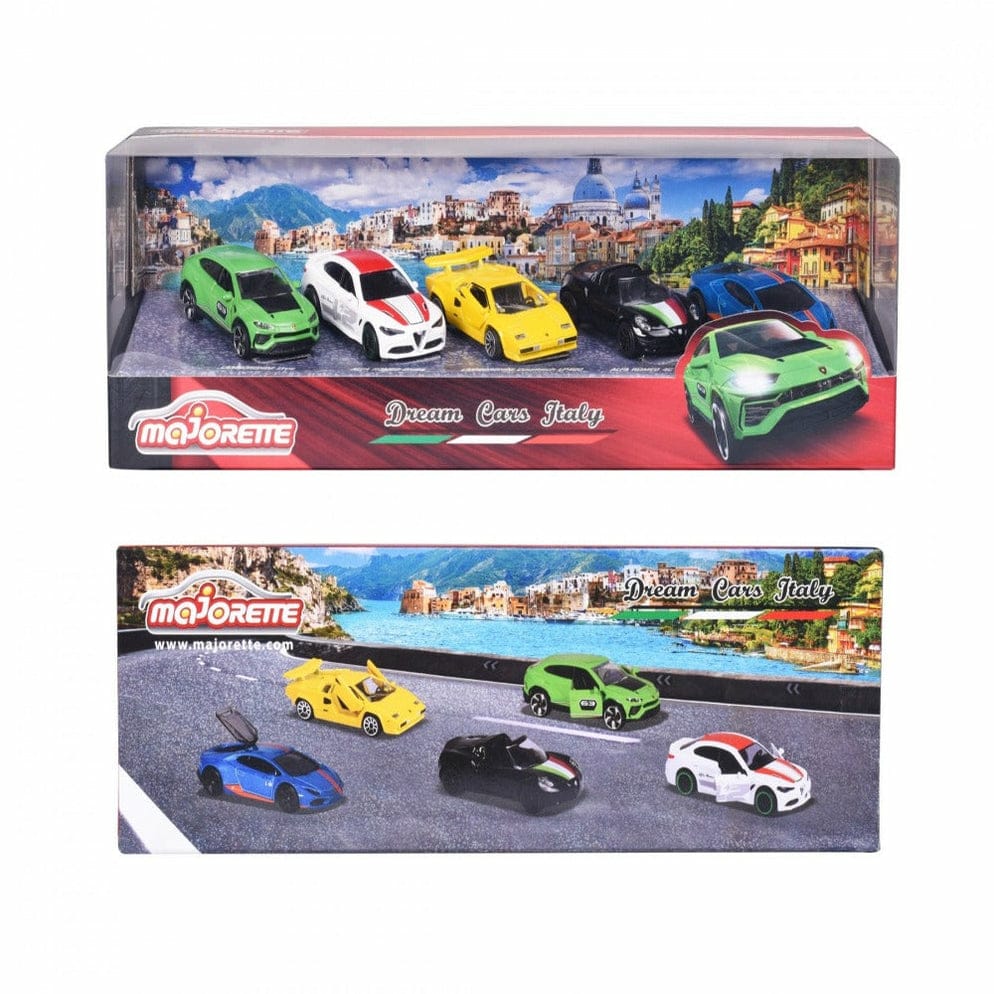 Majorette Dream Cars Italy Giftpack Premium Diecast Car Model - Set of 5