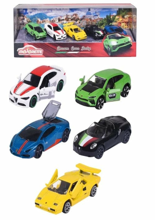 Majorette Dream Cars Italy Giftpack Premium Diecast Car Model - Set of 5