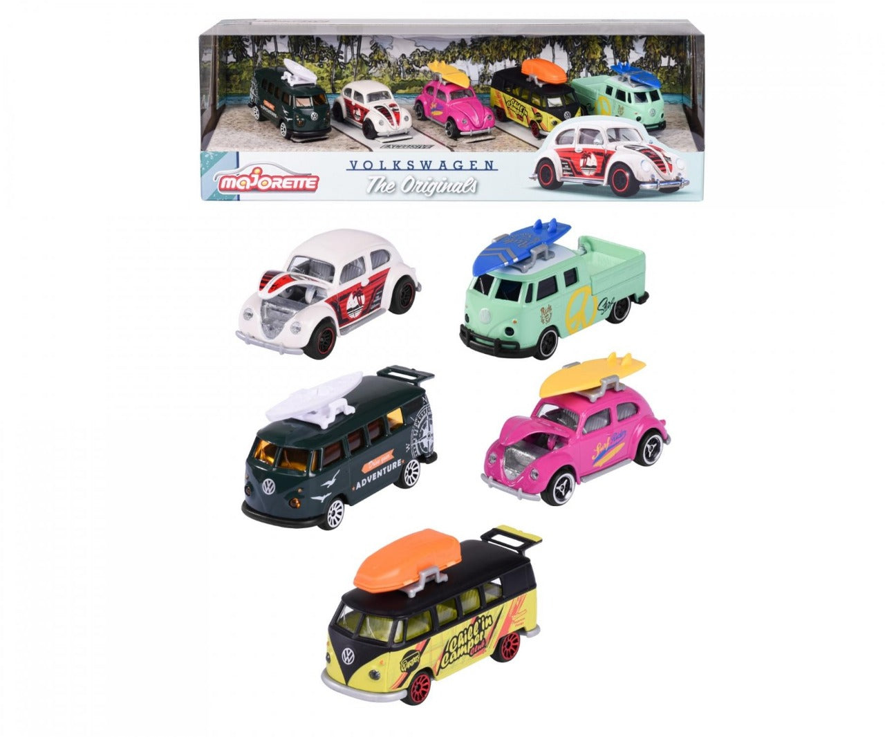 Majorette Volkswagen The Originals Giftpack Premium Diecast Car Model - Set of 5