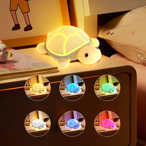 Turtle LED Squishy Tap Tap Night Light Lamp