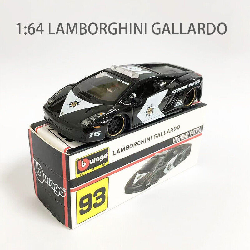 Official Bburago 93 Lamborghini Gallardo Highway Patrol - 1 : 64 Diecast Scale Model