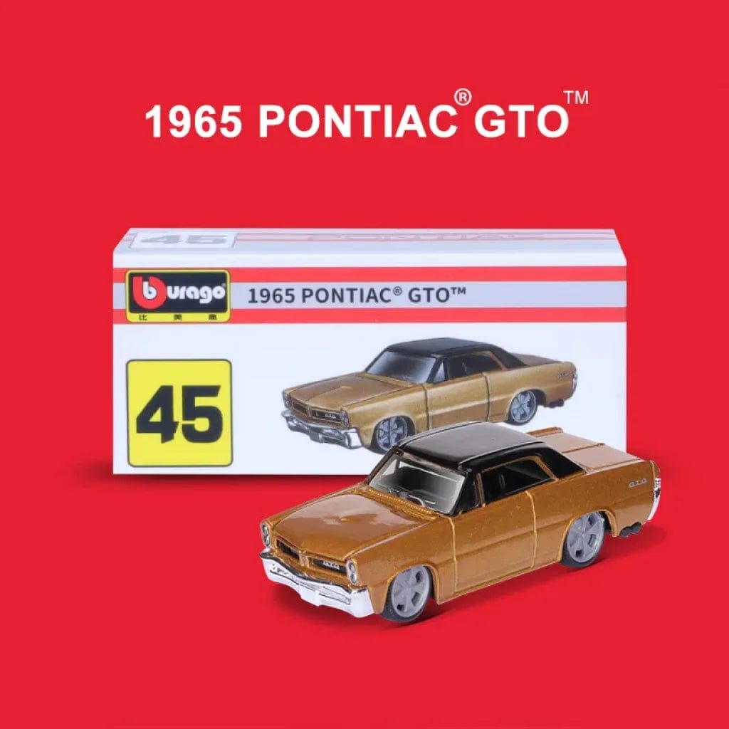 Official Bburago 1965 Pontiac GTO - 1 : 64 Diecast Scale Model