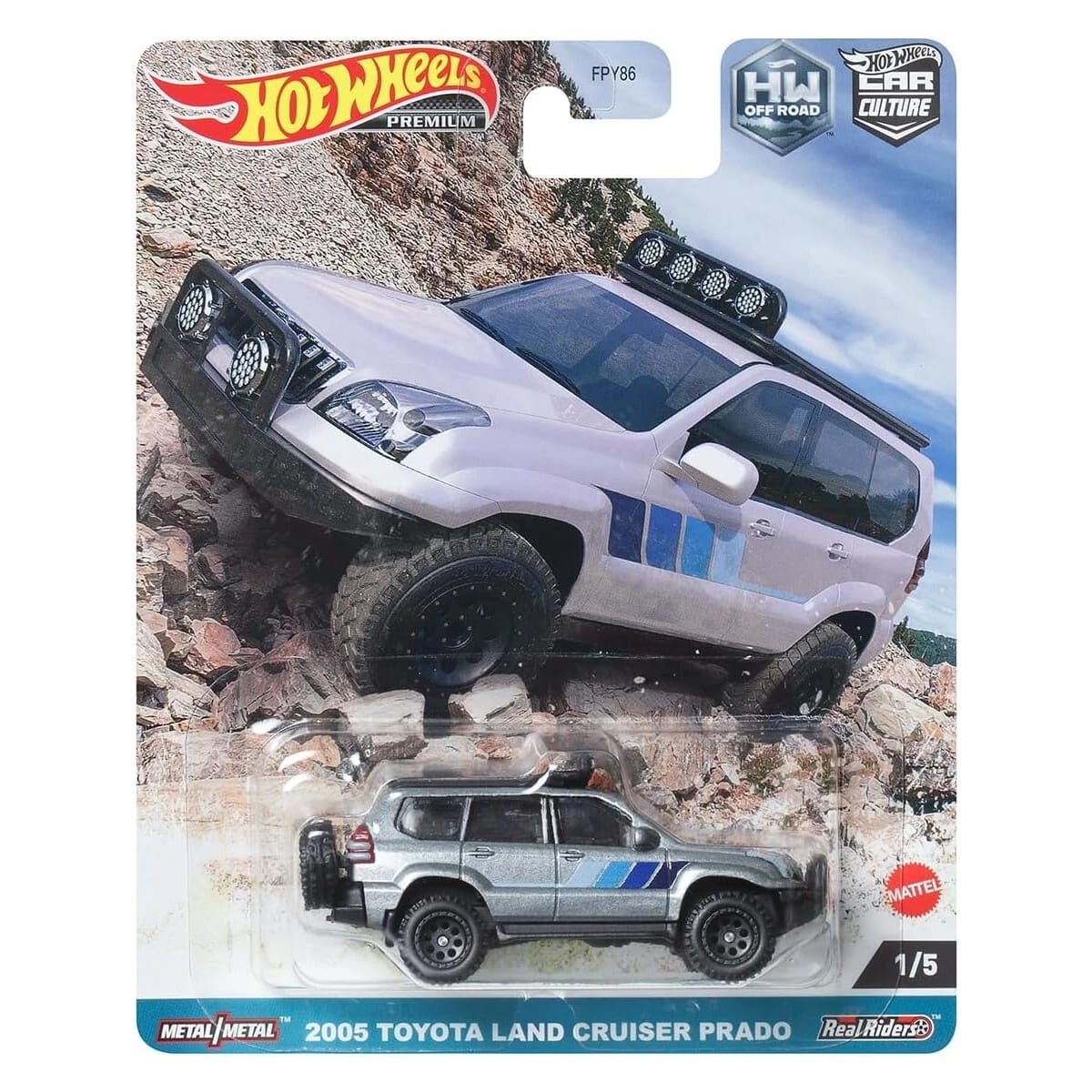 Hot Wheels 1:64 2023 HW Off Road Premium Car Culture Diecast Model Cars - 2005 Toyota Land Cruiser Prado