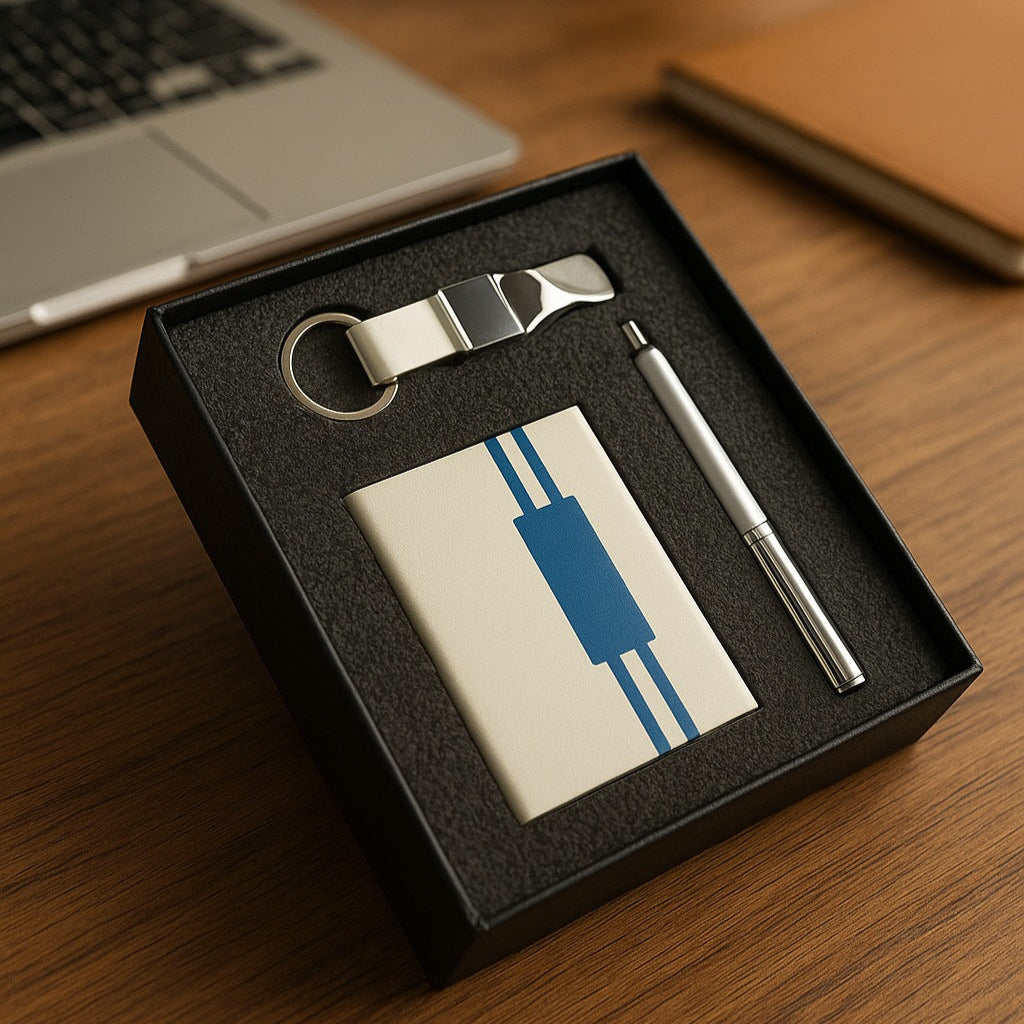 Personalised Name Gift Set - Card Holder, Keychain & Pen (No Cod on personalised Orders) - Prepaid Orders Only