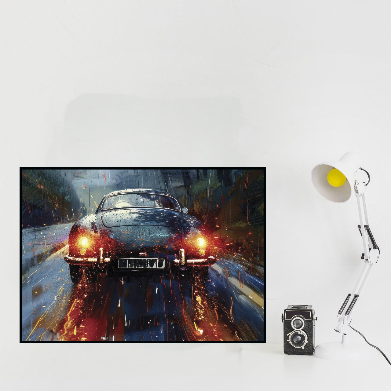 Classic Illustration Car A4 Frame