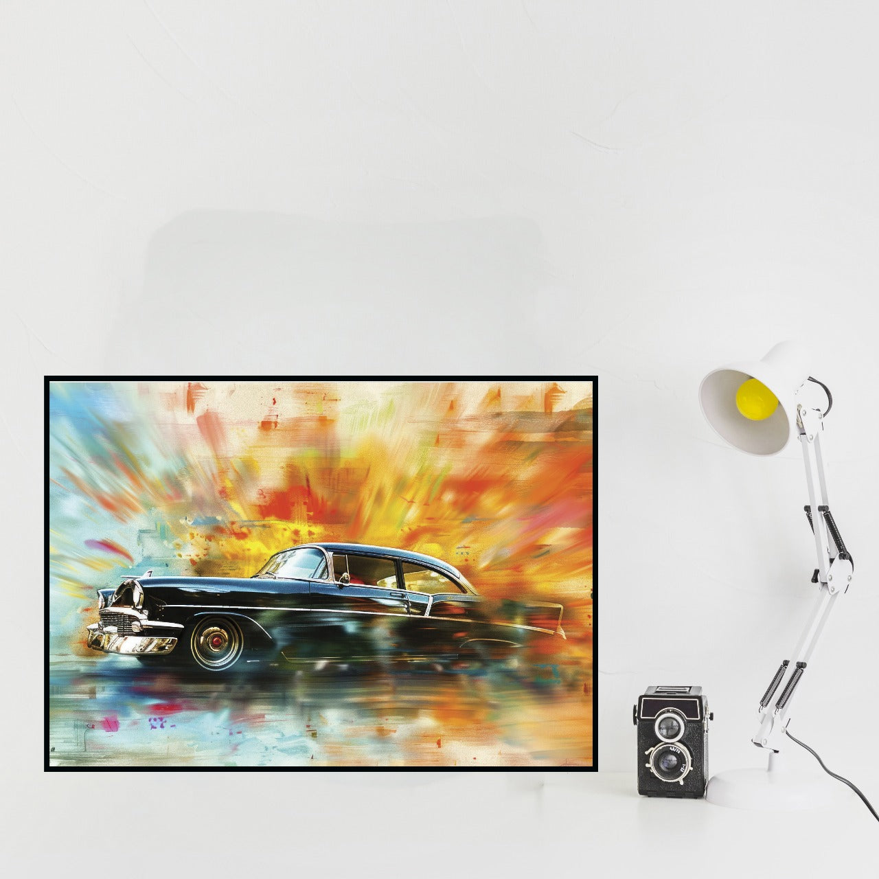 Classic Illustration Car A4 Frame